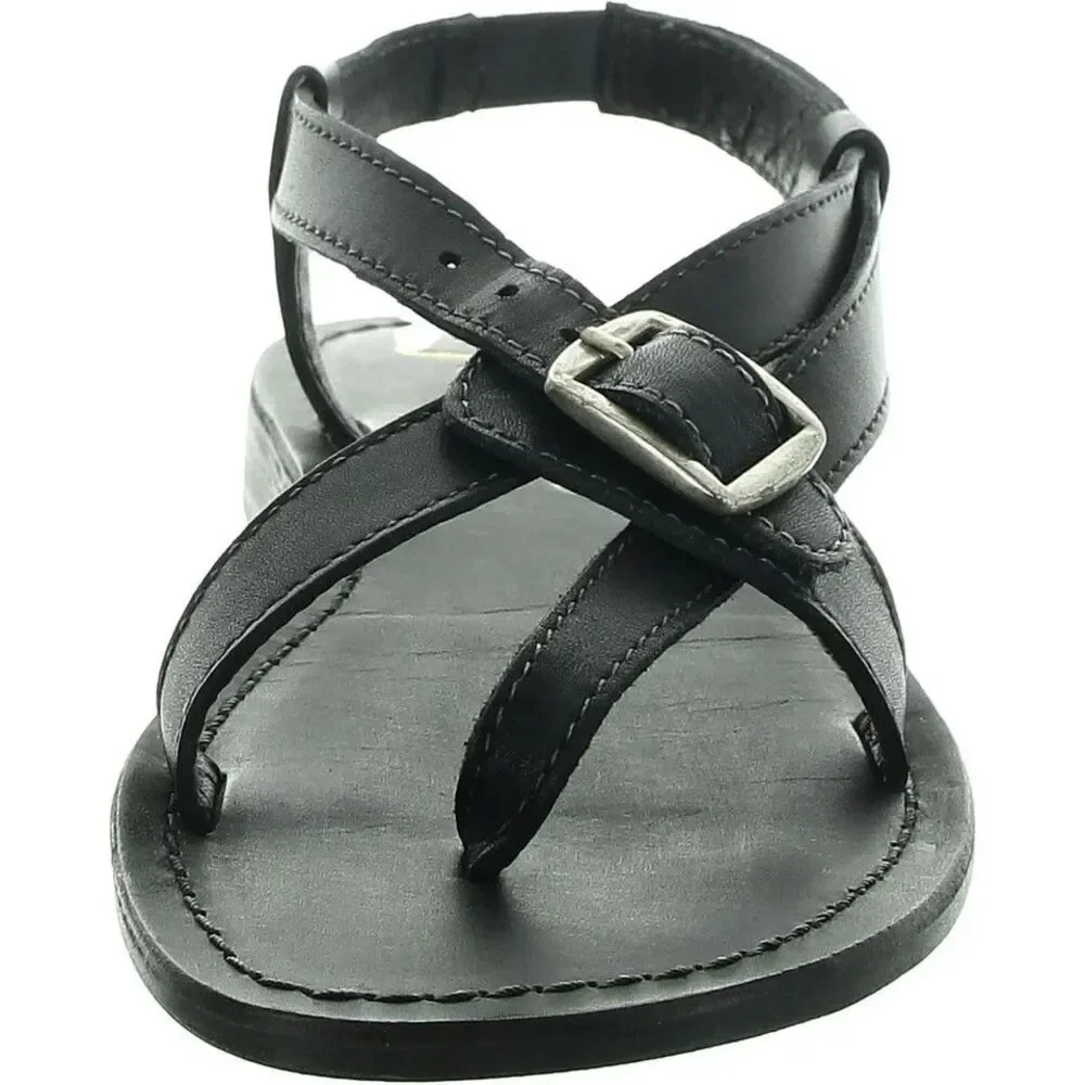 Free People Women's La Risa Black Strappy Sandals Size 10 M/ 40 Leather NIB $128